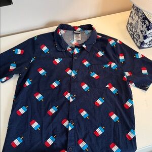Men's Navy Popsicle Print Shirt